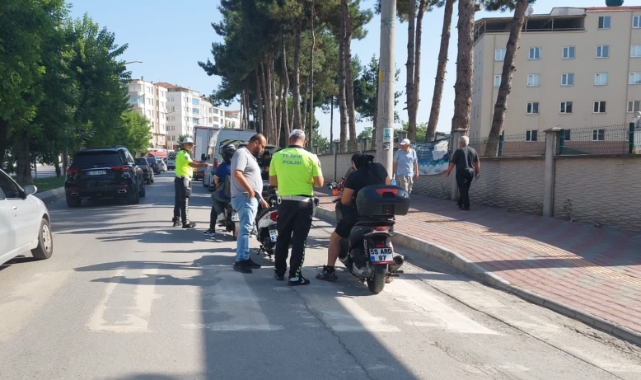 Samsun'da motosiklet sürücülerine sıkı denetim