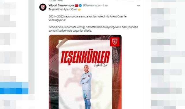 Samsunspor file bekçisiyle yollarını ayırdı