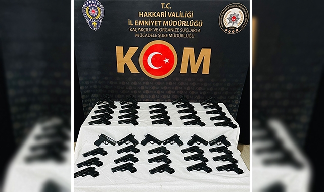 Şemdinli'de 45 ruhsatsız tabanca ele geçirildi