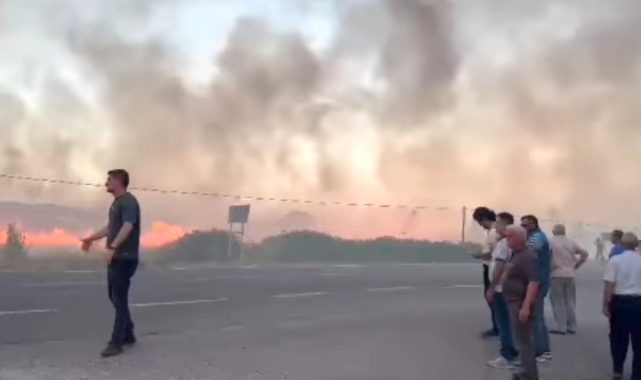 Simav’da arazi yangını