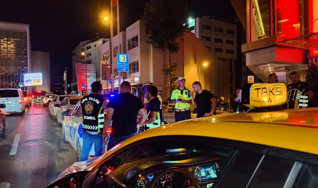 Taksim’de ticari taksilere alkol ve uyuşturucu denetimi