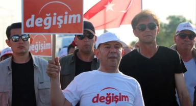 Tanju Özcan, yürüyüşünün ikinci gününde Yeniçağa'ya ulaştı