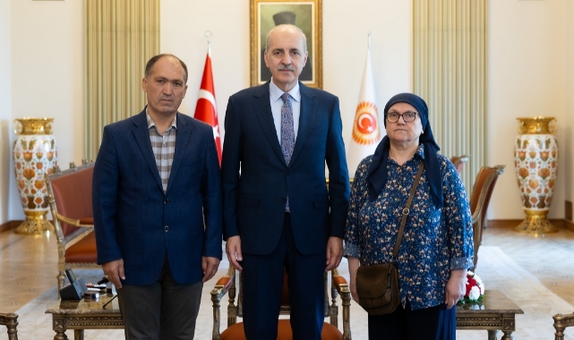 TBMM Başkanı Kurtulmuş, Şehit Öğretmen Aybüke Yalçın'ın ailesini kabul etti