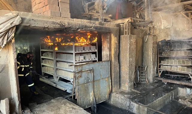Tokat'ta fabrikada çıkan yangın korkuttu