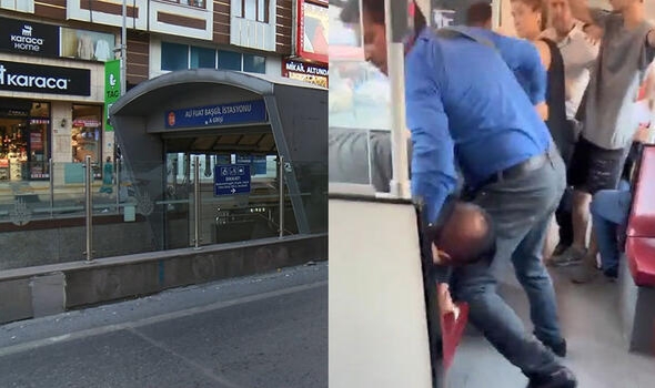 Tramvayda bıçaklı kavga