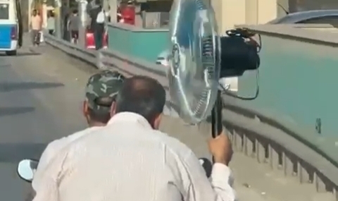 Vantilatörlü motosiklet yolculuğu pes dedirtti