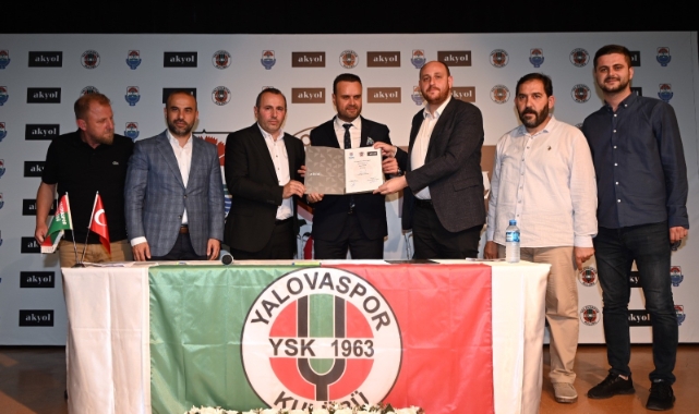 Yalovaspor’da sponsorluk anlaşması töreni