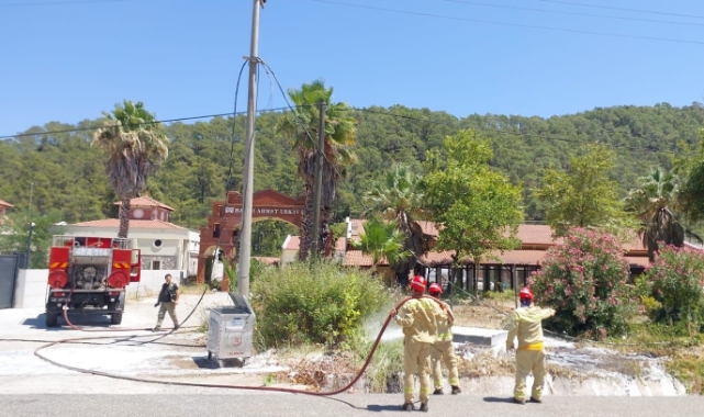 Yol kenarında çıkan yangın söndürüldü