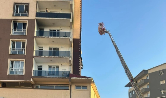 13 katlı binada korkutan yangın