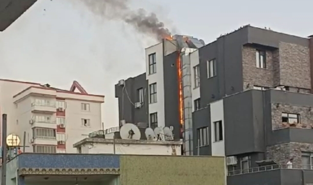 7 katlı binada korkutan yangın