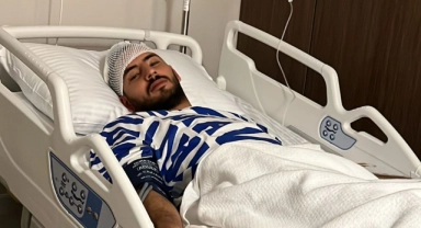 Akılalmaz olay! Kafasına tüp düştü