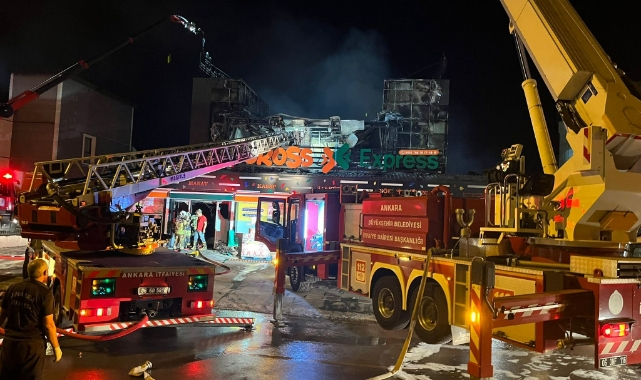 Ankara’da market yangını