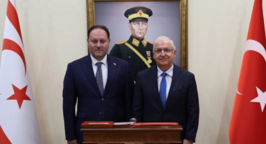 Bakan Güler, KKTC İçişleri Bakanı Öztürkler ile bir araya geldi