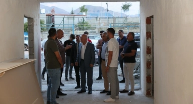 Başkan Sekmen stattaki çalışmaları inceledi