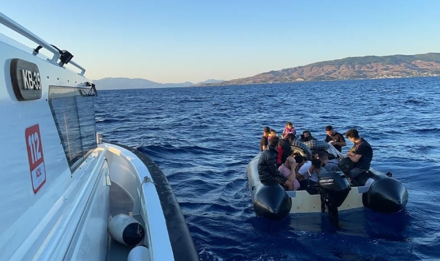 Bodrum'da 13 düzensiz göçmen kurtarıldı, 25'i yakalandı