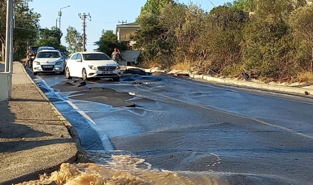 Bodrum'da cadde suyla doldu