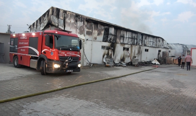 Bursa'da fabrika alev alev yandı!