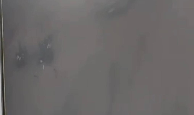 Bursa'da kamyonun çarptığı motosiklet savruldu