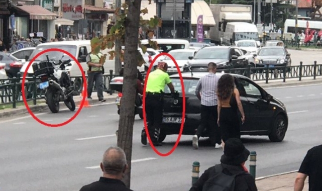 Bursa'da trafik polisi vatandaşların takdirini kazandı