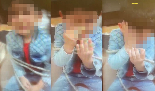 Çocuklarını darp eden vicdansız baba kamerada: Birbirine bağlayarak işkence uyguladı