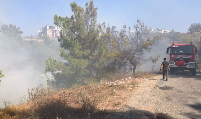Çöp dökülen alanda korkutan yangın