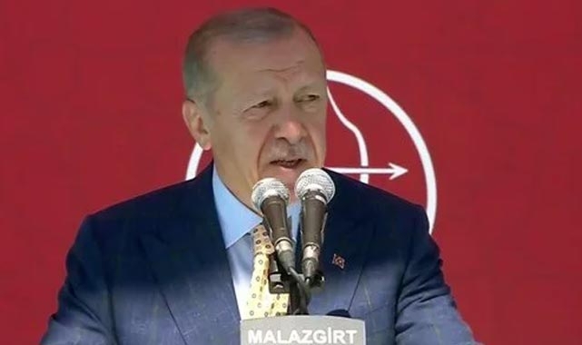 Cumhurbaşkanı Erdoğan'dan Malazgirt'te yerel seçim mesajı