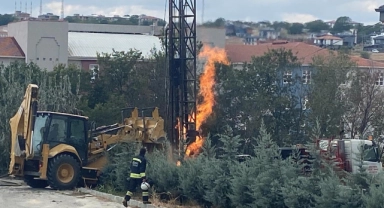 Doğal gaz borusu patladı felaketten dönüldü