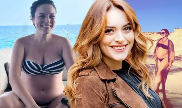 Ezgi Mola, karnı burnunda bikinili pozlarını paylaştı