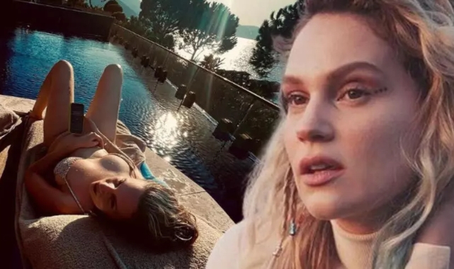 Farah Zeynep Abdullah'tan havuz başında bikinili poz