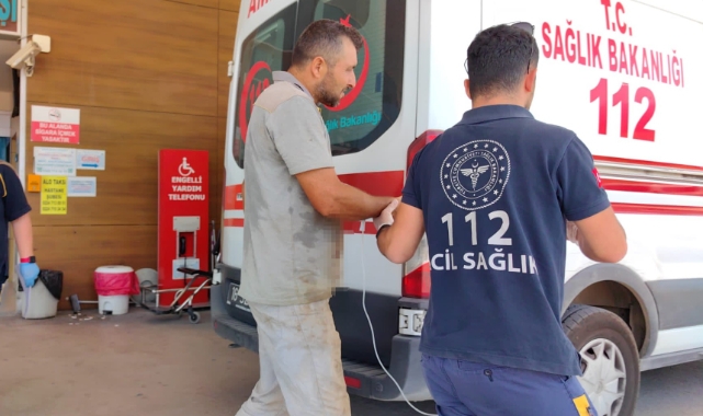 İnegöl'de inşaatta kaza: İşçinin parmağı koptu