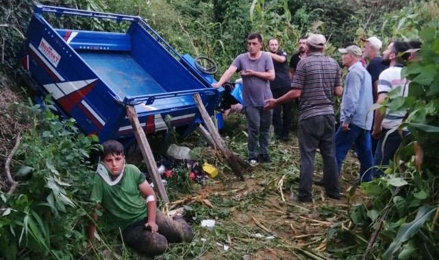 İşçi taşıyan patpat bahçeye uçtu: 13 yaralı