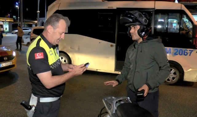 İstanbul'da motosiklet sürücülerine denetim