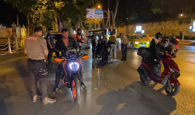 İstanbul'da motosiklet sürücülerine denetim