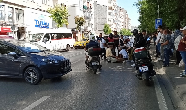 Kadın kurye ölümden döndü