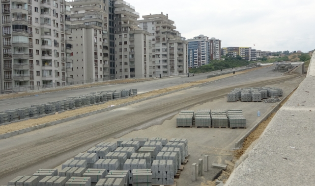 Kanuni Bulvarı'ndaki çalışmalar havadan görüntülendi