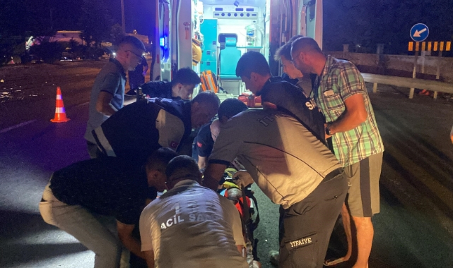 Karşı şeride geçen otomobil ortalığı savaş alanına çevirdi
