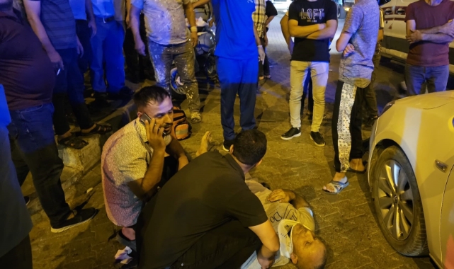 Kavşakta motosiklet ile otomobil çarpıştı!