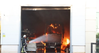 Kayseri'de fabrika yangını
