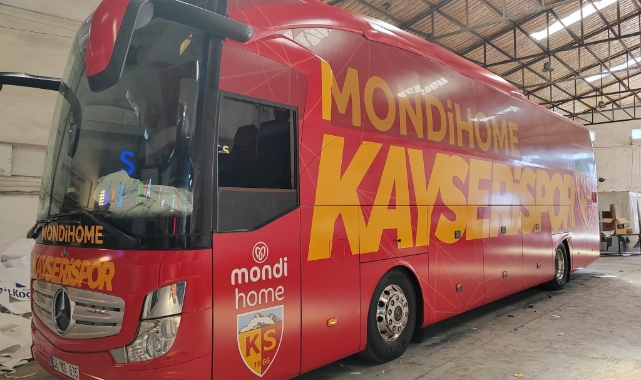 Kayserispor otobüsüne yeni makyaj