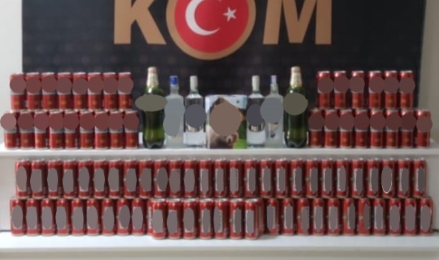 Kırklareli’de 63 litre kaçak içki ele geçirildi