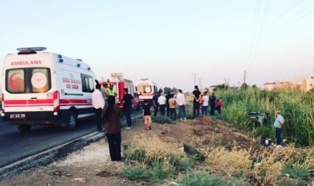 Kontrolden çıkan otomobil takla attı: 5 yaralı