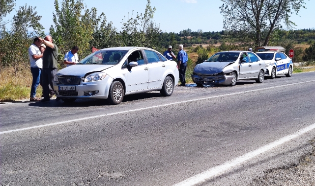 Köpeğe çarpmamak için duran TIR'a 2 araç çarptı