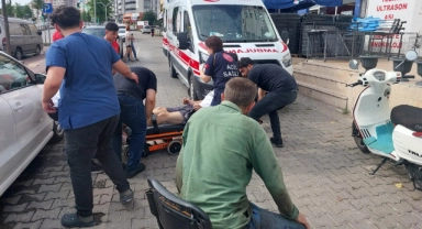 Motosiklet yayaya çarptı