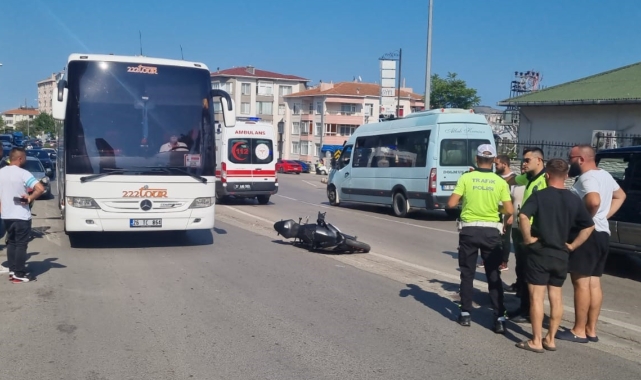 Motosikletliye çarpıp kaçtı