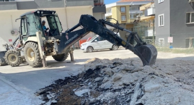 Mut'ta asfaltlama çalışmaları sürüyor