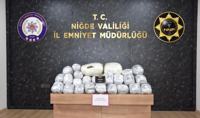 Niğde’de 72 kilo 500 gram esrar ele geçirildi