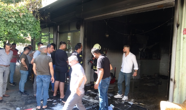 Oto tamircide otomobilin yakıt deposu patladı