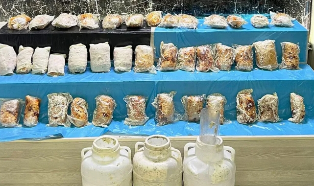 Peynir bidonlarından uyuşturucu çıktı