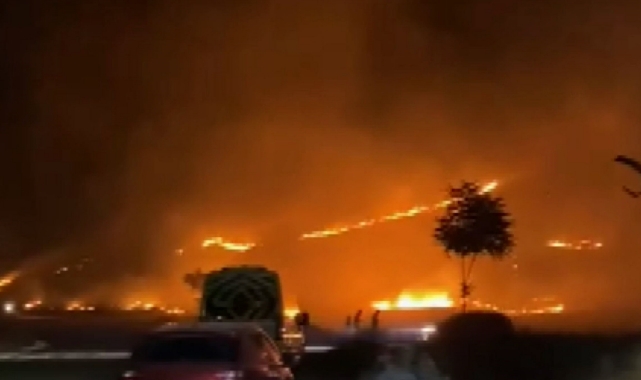 Piknik alanı alev alev yandı