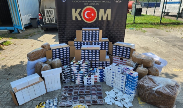 Polisten kaçak tütün ve sigara operasyonu